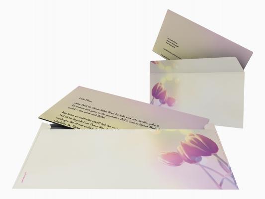 Motivpapier Tulpen im Sonnenlicht Briefpapier mit Motiv